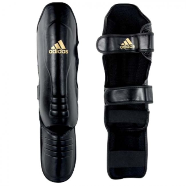 Adidas Kick-Boxing Shin & Instep Pad Black/Gold | Budo & Fitness Sport